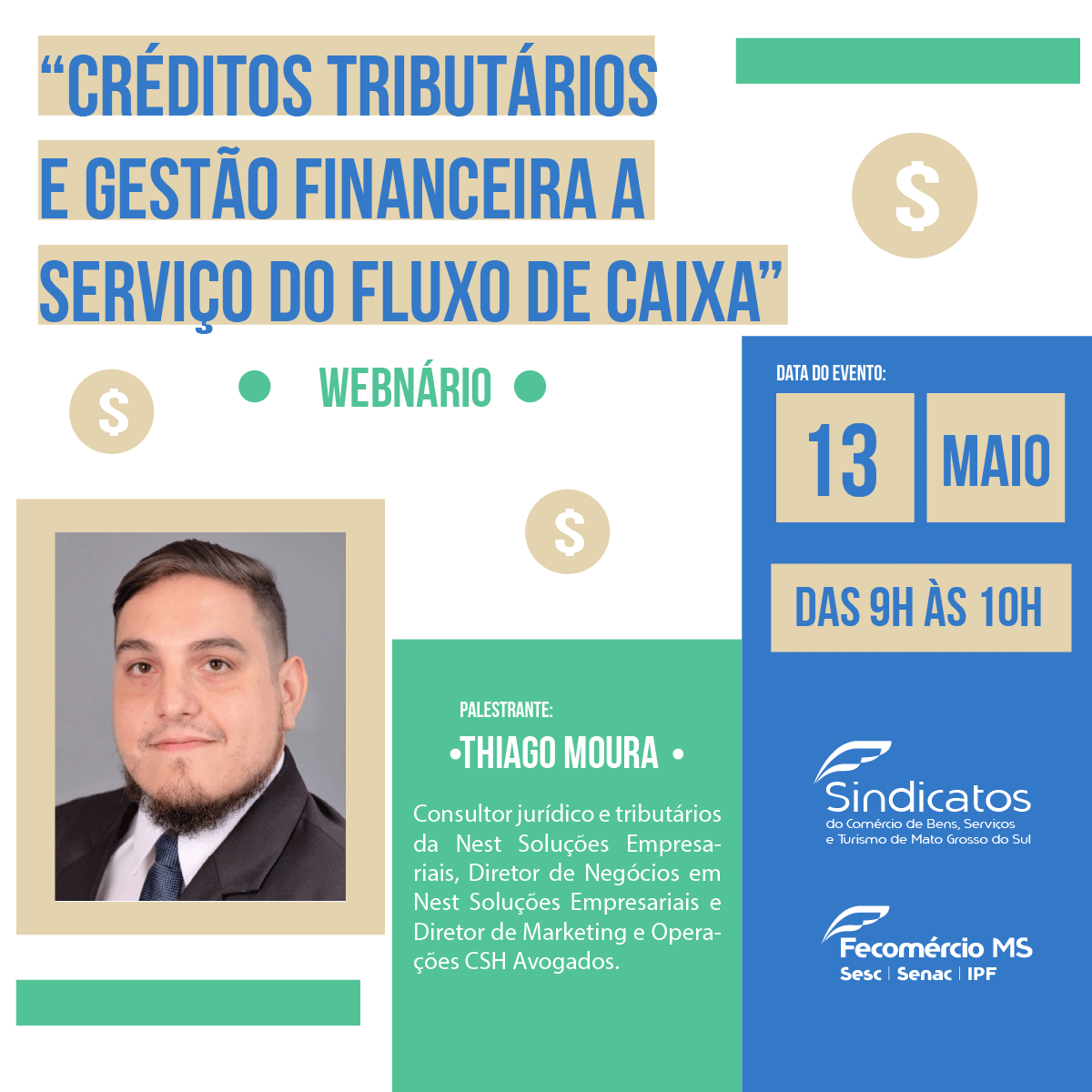 Você está visualizando atualmente Sindivarejo Campo Grande promove palestra virtual gratuita sobre créditos tributários e gestão financeira