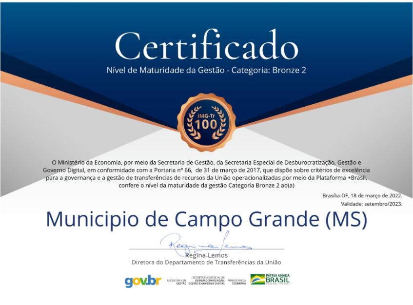 Você está visualizando atualmente Campo Grande é a primeira capital do País a receber certificação como Modelo de Excelência em Gestão