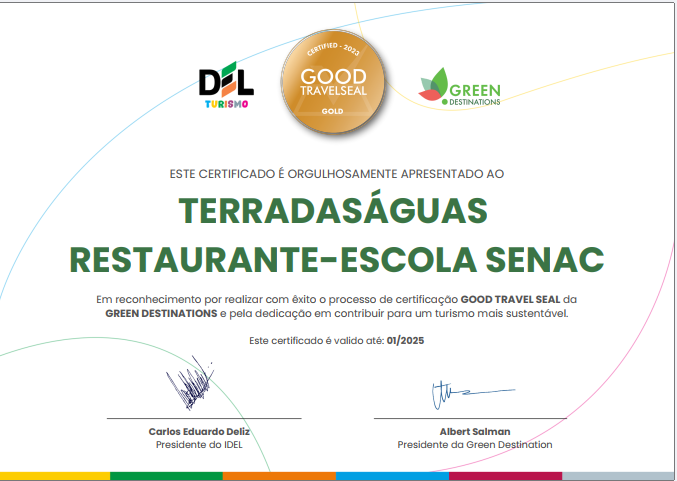 Você está visualizando atualmente Restaurante-escola do Senac recebe selo de certificação internacional por gestão sustentável