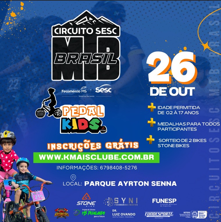 Você está visualizando atualmente Circuito Sesc MTB – pedal Kids acontece neste fim de semana